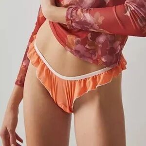 NWT We Are HAH Fly Girl Mesh Panties Tangerine Size Large